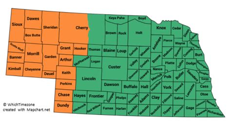 time zone line in nebraska.